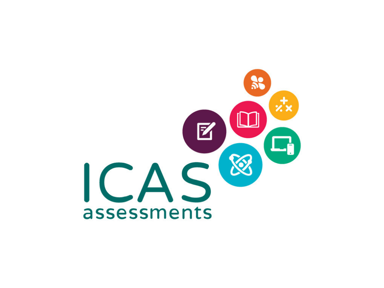 The logo of ICAS assessments, an academic competition that students can participate in